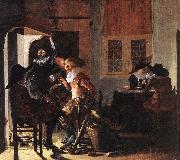 Soldiers beside a Fireplace sg, DUYSTER, Willem Cornelisz.